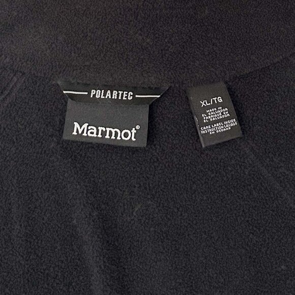 Marmot Black Full-Zip Fleece Mock-Neck Jacket, Size XL - Picture 3 of 3